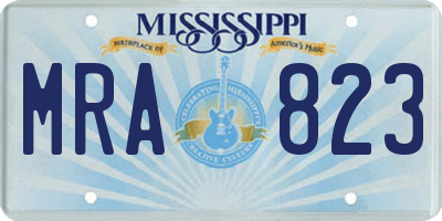 MS license plate MRA823