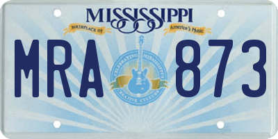 MS license plate MRA873