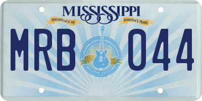 MS license plate MRB044