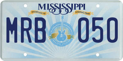 MS license plate MRB050