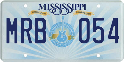 MS license plate MRB054