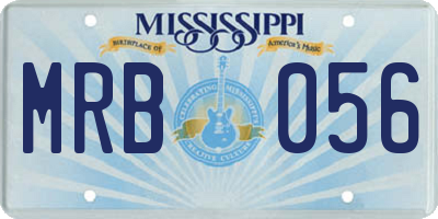 MS license plate MRB056