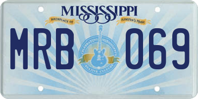 MS license plate MRB069