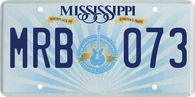 MS license plate MRB073