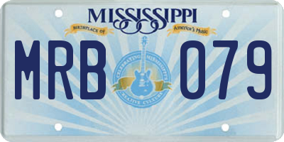 MS license plate MRB079