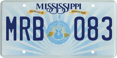 MS license plate MRB083