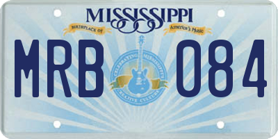 MS license plate MRB084