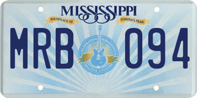 MS license plate MRB094