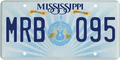 MS license plate MRB095