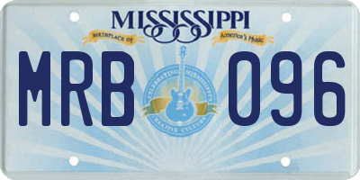 MS license plate MRB096