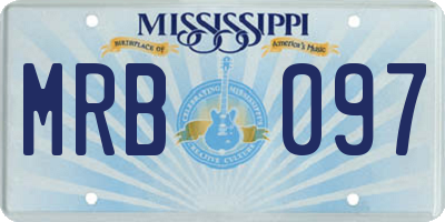 MS license plate MRB097