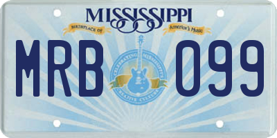 MS license plate MRB099