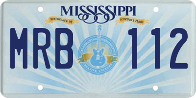 MS license plate MRB112