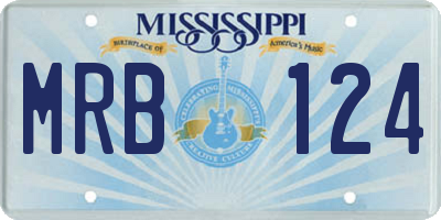 MS license plate MRB124