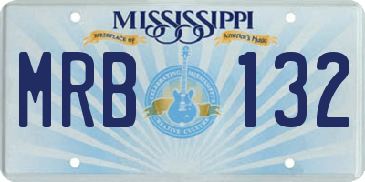 MS license plate MRB132