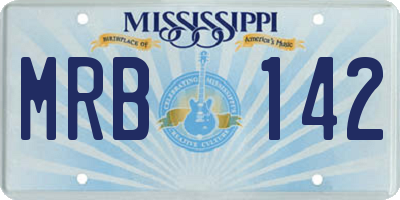 MS license plate MRB142