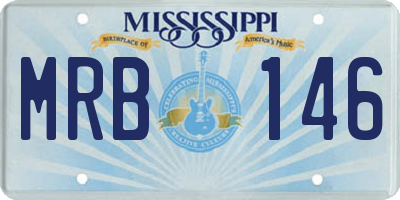 MS license plate MRB146