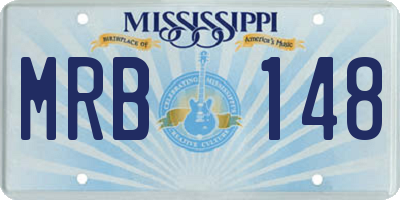 MS license plate MRB148
