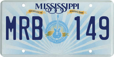MS license plate MRB149