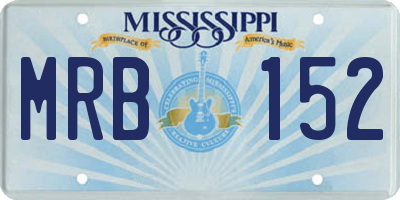 MS license plate MRB152