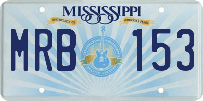 MS license plate MRB153