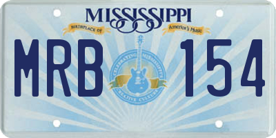 MS license plate MRB154