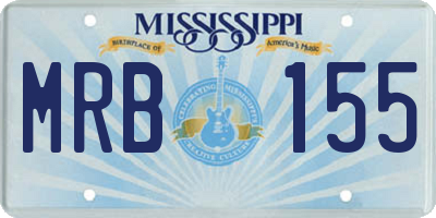 MS license plate MRB155