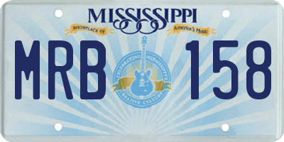 MS license plate MRB158