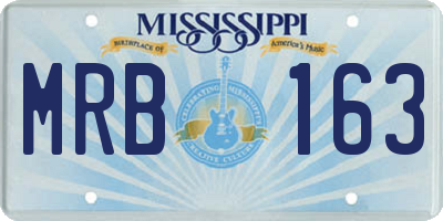 MS license plate MRB163