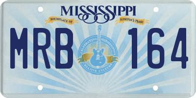 MS license plate MRB164