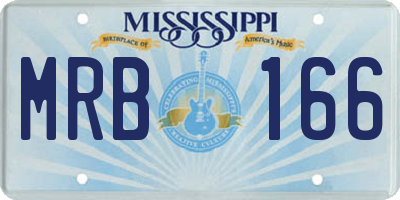 MS license plate MRB166