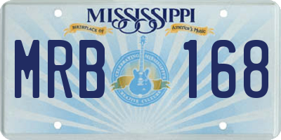 MS license plate MRB168