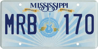 MS license plate MRB170