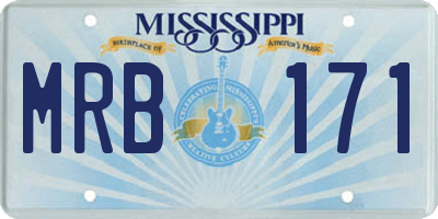 MS license plate MRB171
