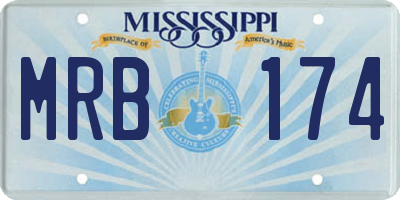 MS license plate MRB174