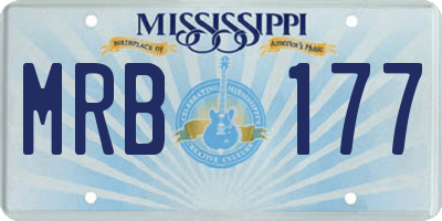 MS license plate MRB177