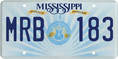 MS license plate MRB183