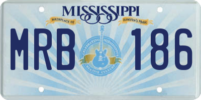 MS license plate MRB186