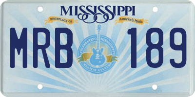 MS license plate MRB189