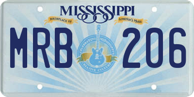 MS license plate MRB206