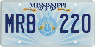 MS license plate MRB220