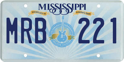 MS license plate MRB221