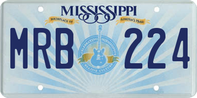 MS license plate MRB224