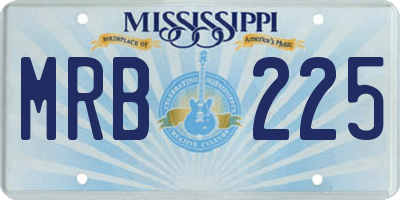 MS license plate MRB225