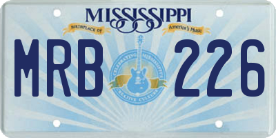 MS license plate MRB226