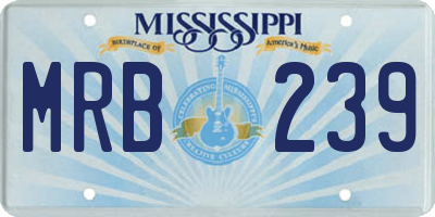 MS license plate MRB239
