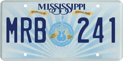 MS license plate MRB241