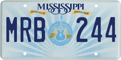 MS license plate MRB244