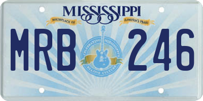 MS license plate MRB246
