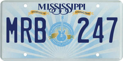 MS license plate MRB247